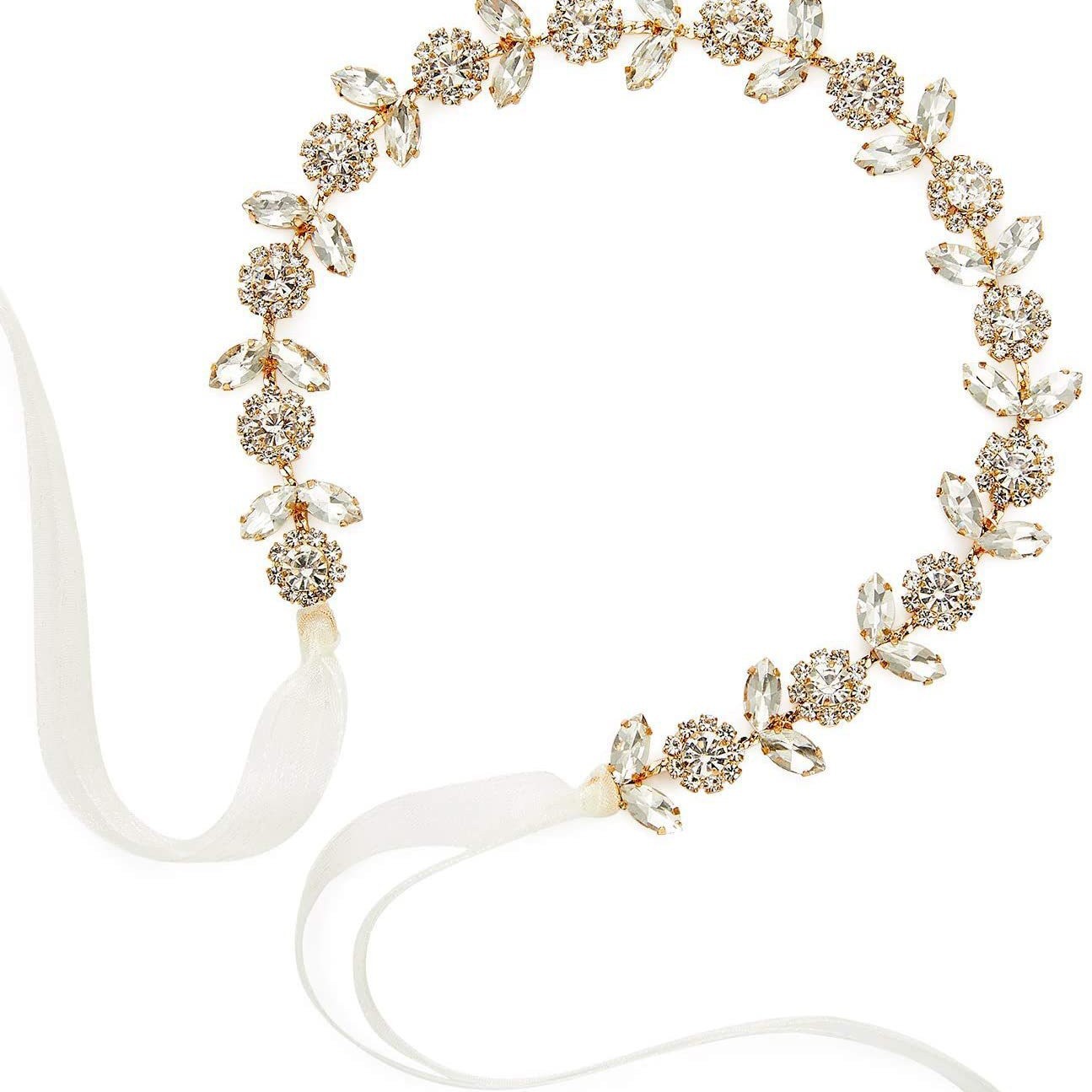 Transfronteriza Amazon popular nupcial tocado rhinestone pelo cuerda banda de pelo accesorios para el cabello de la boda joyería hecha a mano banda de pelo de Europa y América