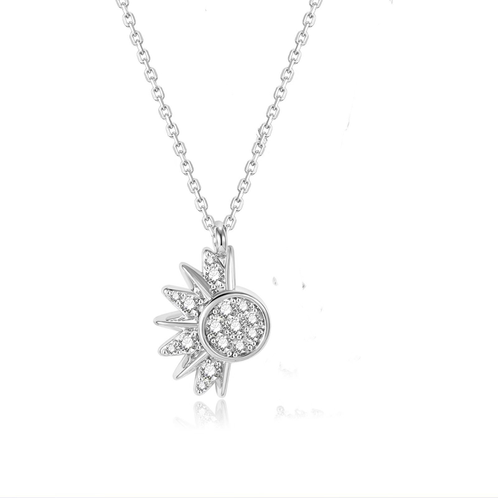 Stacked Star Moon Clavicle Chain Embracing Sun and Moon Pendant Necklace Body Jewelry detail image 11