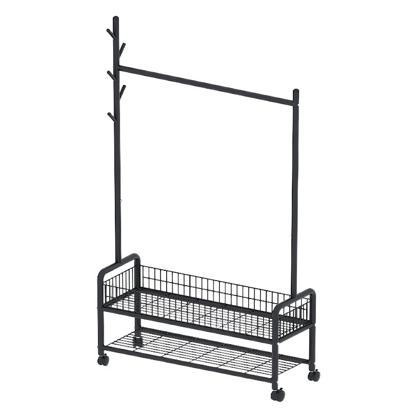 Простая вешалка для одежды напольная Складная Крытая Балконная вешалка для одежды для спальни домашняя вешалка для одежды прикроватная одежда подвесной артефакт