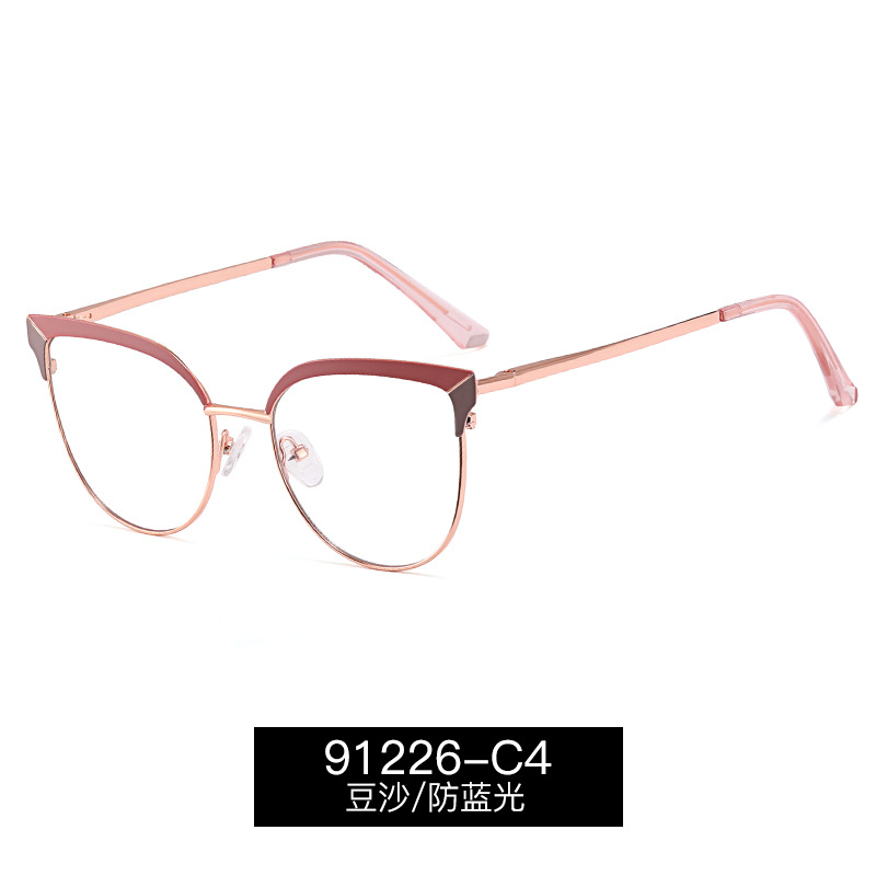 91226 transfronteriza nuevo anti-azul gafas de luz grados miopía de las mujeres Corea de moda de metal gafas redondas marco de los hombres