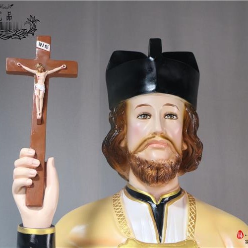 160cm San Francisco Sabillo santo decoración de la estatua de vidrio FRP decoración de la iglesia doméstica