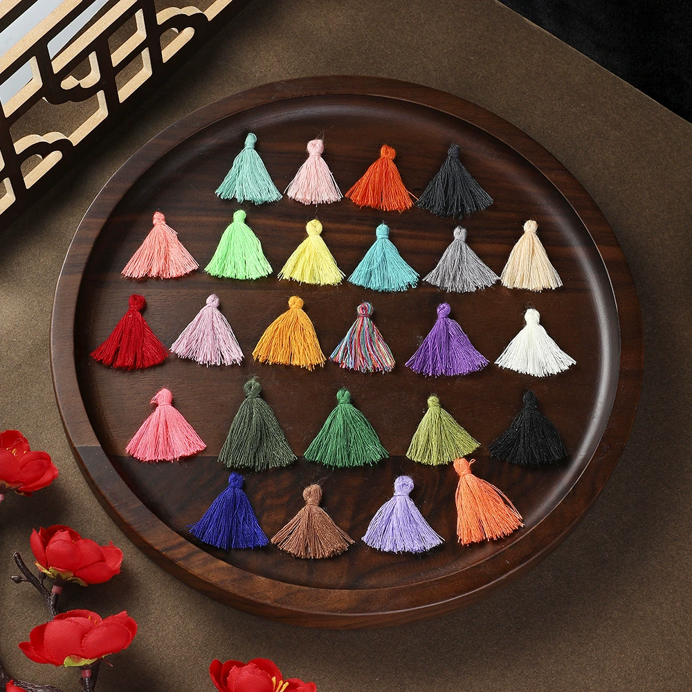 В наличии оптом 3 см хлопковая нить цвет маленькая кисточка ручной работы DIY висит шип Подушка ювелирные аксессуары для одежды кисточка