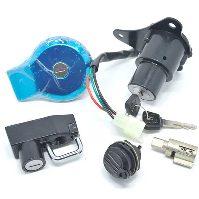 Xv250 Lock Set Suitable for Yamaha Virago250 Qj250-H Xv125 Electric Door Lock and Full Vehicle Lock (Power supply, ignition system accessories) - xv250-lock-set