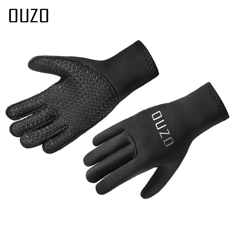 3mm Diving Gloves Cr Super Elastic Silicone Non-Slip Gloves Winter Swimming Snorkeling Surfing Paddle Board Warm and Wear-Resistant Gloves