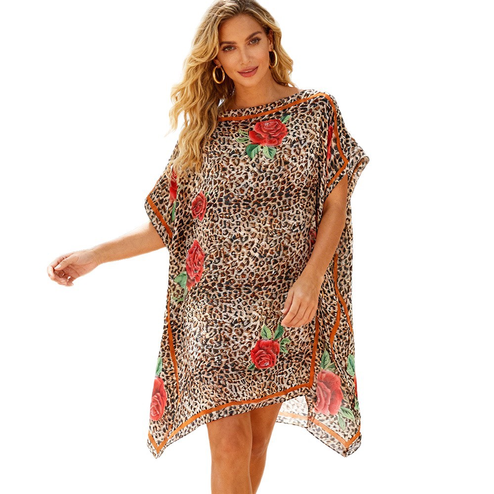 Ventas transfronterizas calientes de moda europea y americana vestido de playa bikini camiseta elegante falda protectora solar chal