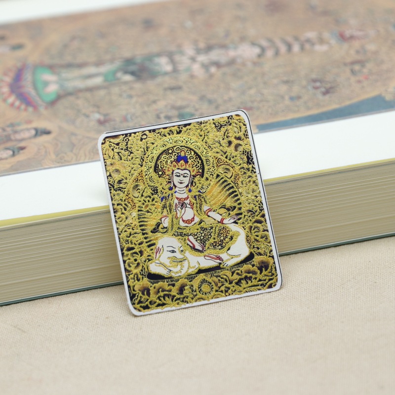 手描きの金張りチベット風五台山五八守護タンカ卸売ペンダントペンダントポータブル仏陀|undefined