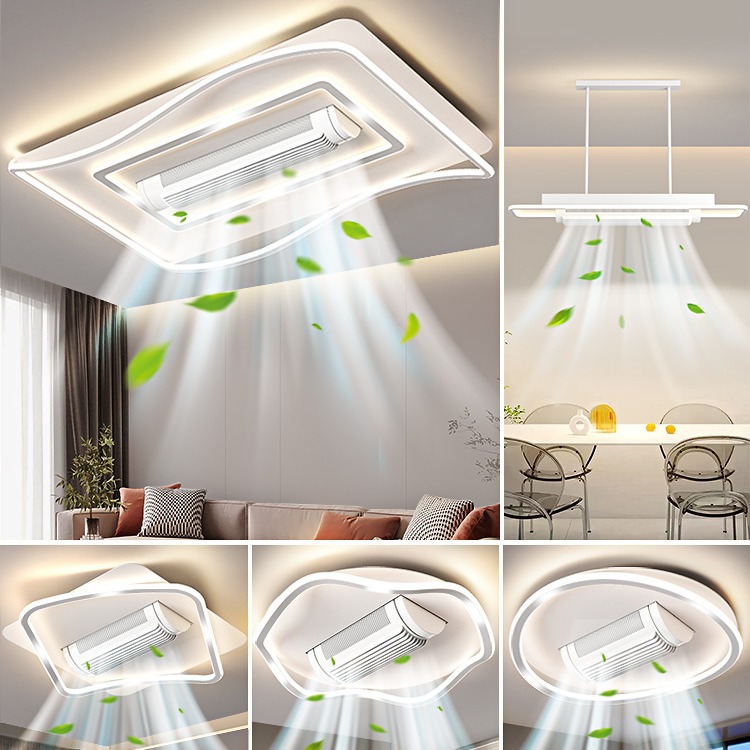 Fan Lamp 2025 New Living Room Main Lamp Bladeless Fan Ceiling Lamp Bedroom Lamp Zhongshan Lamp Whole House Package