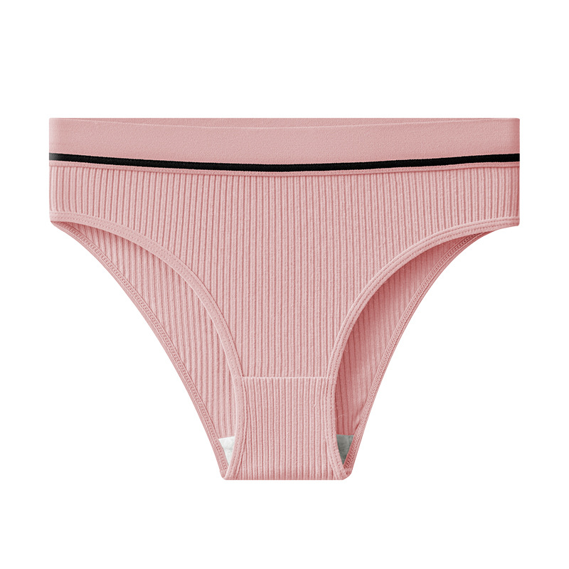 Ropa interior transfronteriza, calzoncillos deportivos para niñas de algodón puro, ropa interior de mujer de todo fósforo de moda de color sólido, cómoda y agradable para la piel sexy