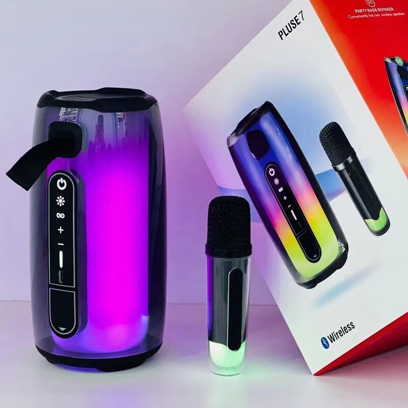 七色の脈動7ブルートゥーススピーカーpulse 7無線携帯型透明音響360度雰囲気ランプk歌|undefined