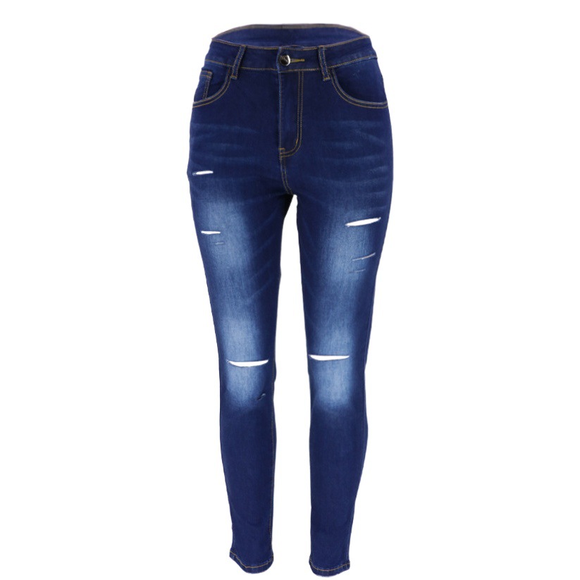 Jeans Ajustados Elásticos Desgastados y Rotos para Mujer, Otoño/Invierno 2025, Estilo Europeo y Americano, Sexy, Tallas Grandes, Levanta Glúteos