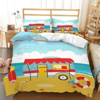 RV for traveling, set, digital duvet cover, pillowcase, 3 piece set, Amazon, for import, 3D, bedding