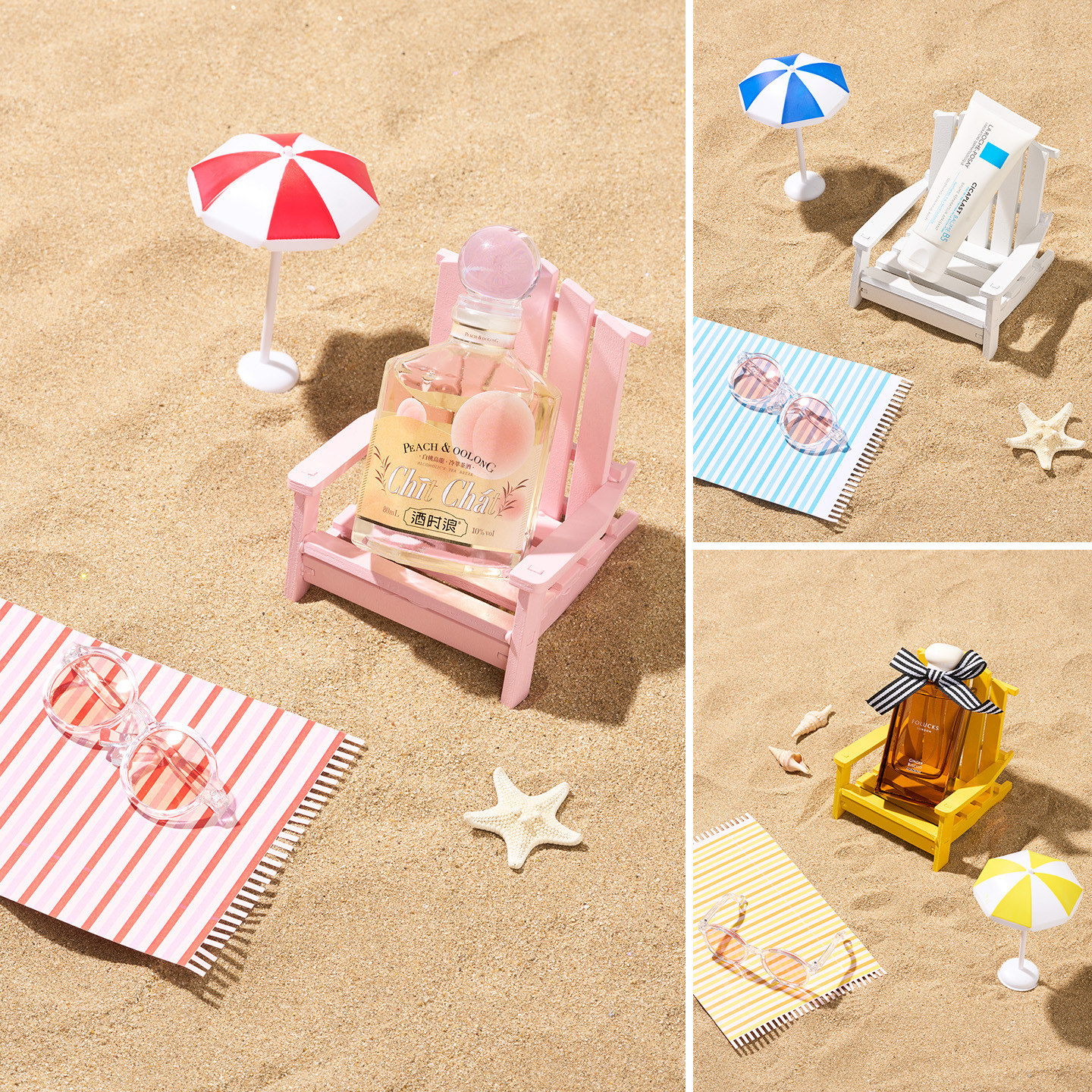 Accesorios de fotografía de playa creativa adornos fondo de la superficie del mar tela arena concha cocotero escena construcción decoración de fotografía