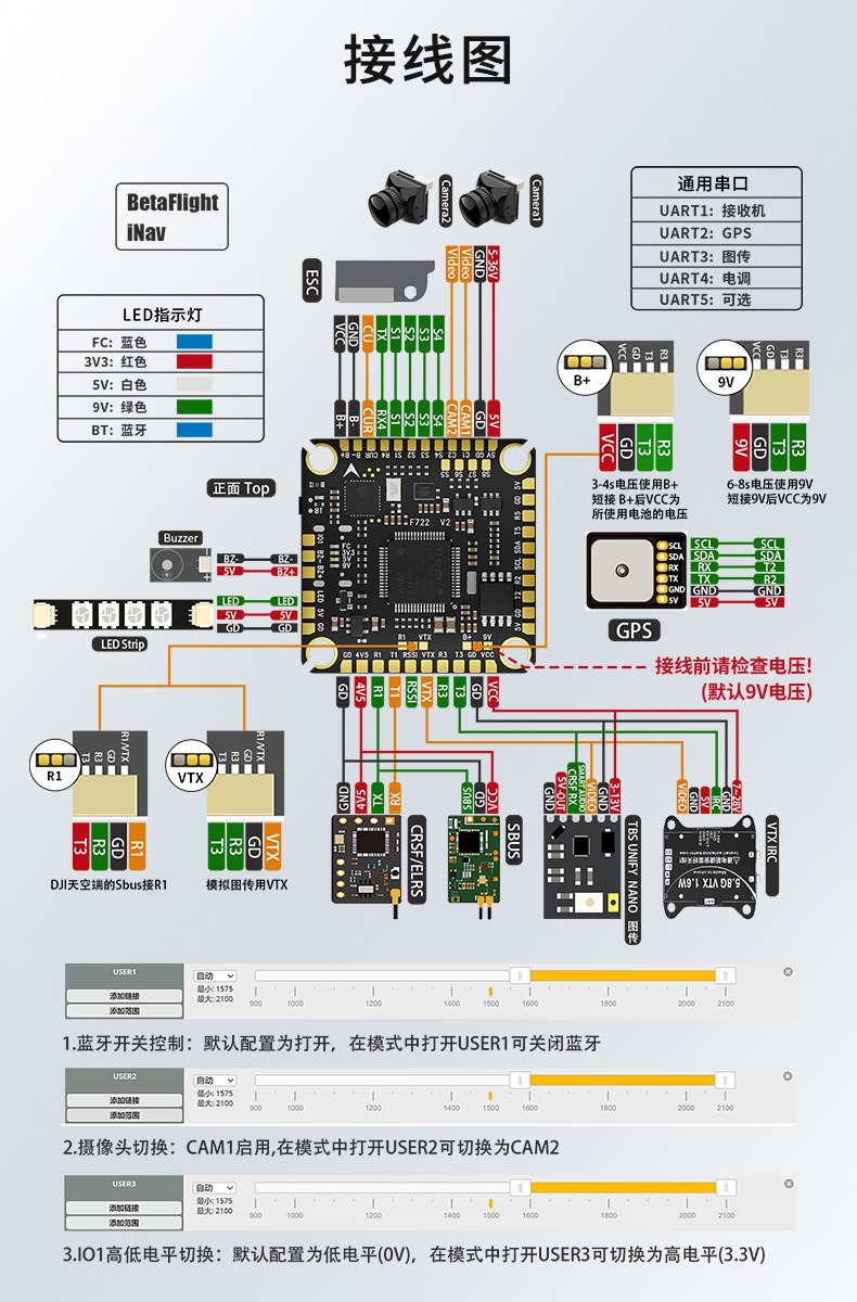 Aocoda-RC F722 V2 Flight Controller ICM42688P Barometer 30.5MM FPV Drone 3-8s