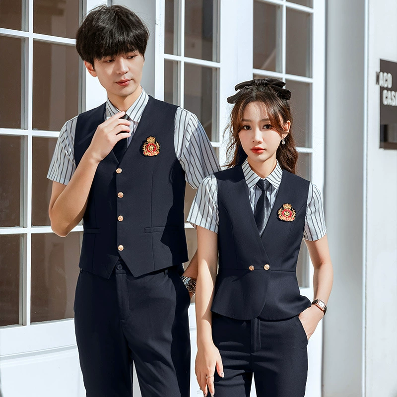 Бар KTV Официант Рабочая одежда Профессиональный жилет Костюм с плиссированной юбкой Мужская и женская бильярдная комната Ресторан Касса Инструменты