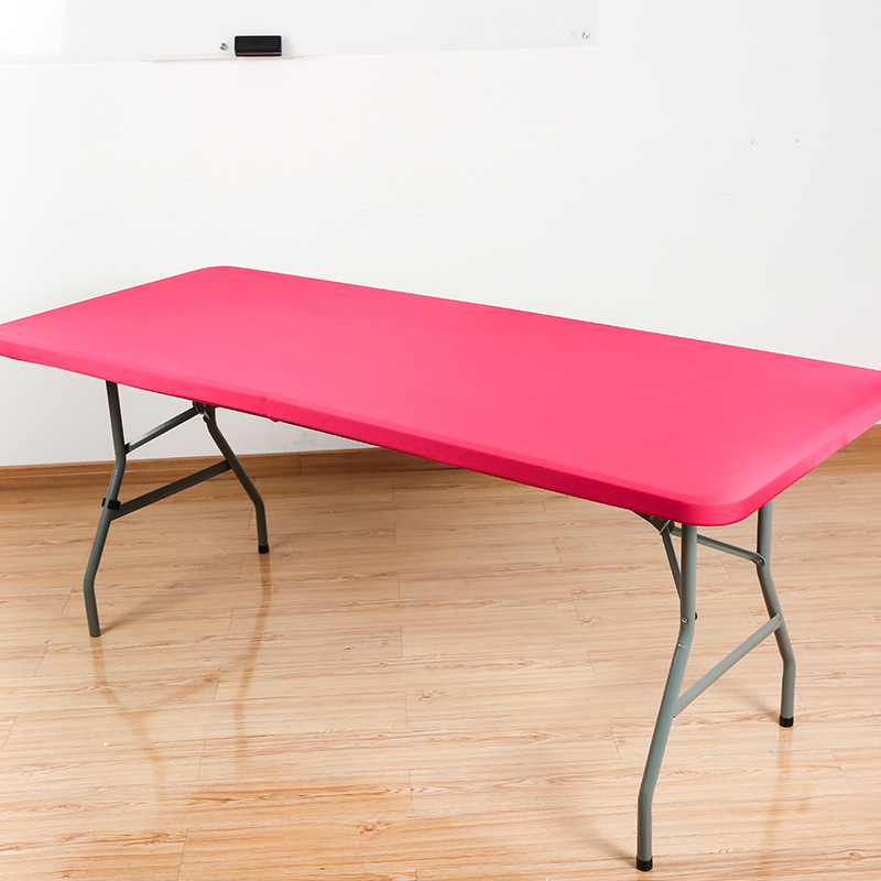 Cubierta de mesa de seda de leche transfronteriza, mantel elástico de medio paquete, mesa larga y silla para el hogar y la Oficina, antideslizante, a prueba de polvo, extraíble y lavable