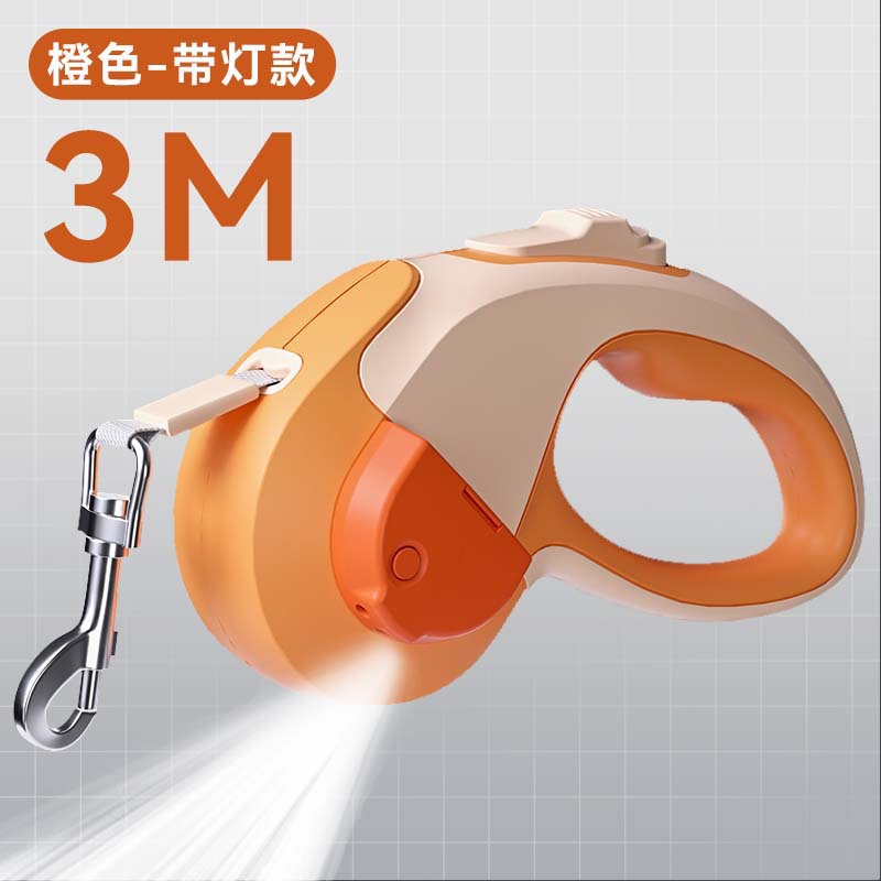 Correa de perro con luz automática retráctil pequeño mediano perro Bomei Corgi Cadena de perro correa de perro suministros para mascotas