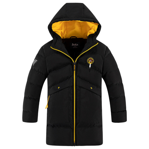 New winter style boys' down jackets, medium and large style children's clothing, children's thickened cotton coats, medium and long jackets for boys and girls