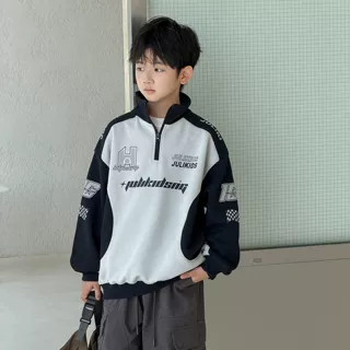加工定制男童卫衣春秋款2026新款儿童秋装长袖宽松中大童男孩秋季