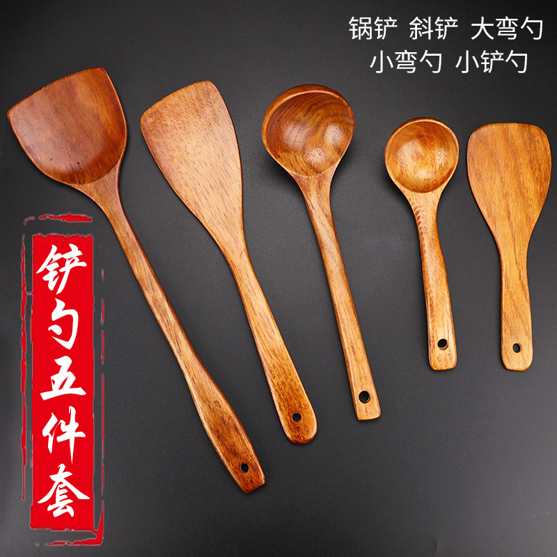 Cuchara de madera cuchara de sopa doméstica cuchara de mango largo cuchara de madera cuchara de arroz cuchara