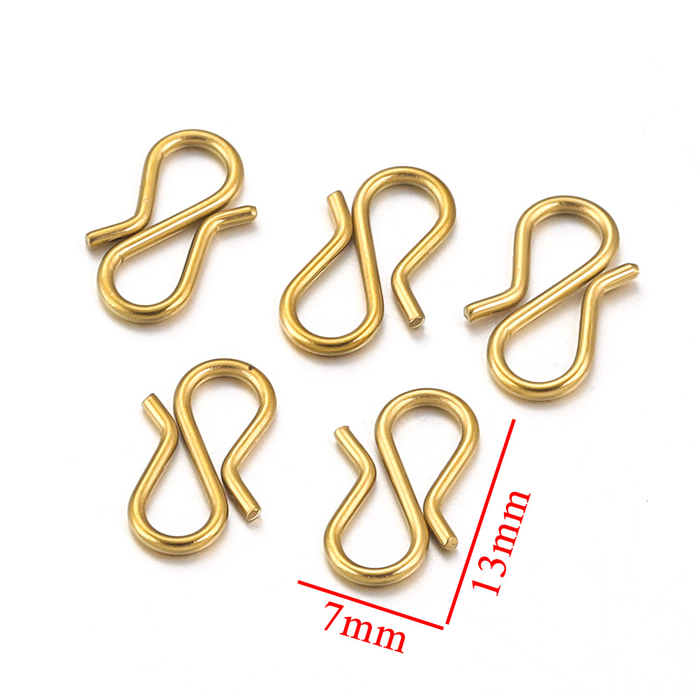 Solid Color Pattern All Seasons Season Plating Design 20 PCS/Package Stainless Steel Solid Color Connector Simple Style