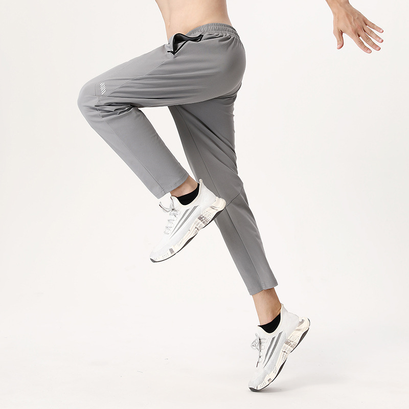 Otoño Lulu pantalones deportivos para hombres delgados rectos elásticos tela de montaña al aire libre ocio pantalones de entrenamiento de pantalones