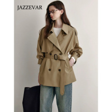 中长款风衣女春秋新款双排扣显瘦小个子女式大衣外套