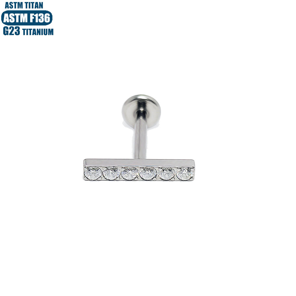 Pointed titanium steel lip stud product view