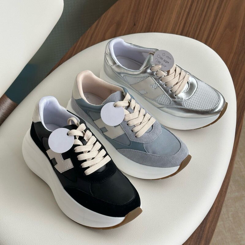 Good Shoes Made in Dongguan: Hogan Thick-Soled Dad Shoes for Women, Color-Blocking Casual Sneakers, Height-Increasing Breathable Mesh Versatile Trendy Shoes Good Shoes Made in Dongguan: Hogan Thick-Soled Dad Shoes for Women, Color-Blocking Casual Sneakers, Height-Increasing Breathable Mesh Versatile Trendy Shoes
