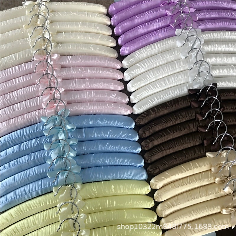 Sponge Fabric Hanger Thickened Household Anti-Shoulder Seamless Hanger Satin Bag Cotton Creative Bow Hanger