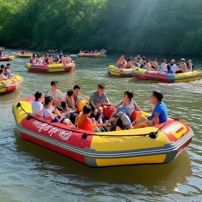 工厂直销加厚耐磨橡皮艇充气船玻璃滑道漂流船景区漂流船