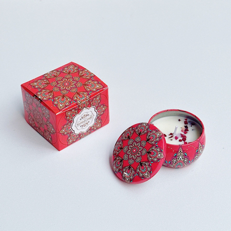 ¿Cara de soja transfronteriza con cera seca de flores? Regalos de cumpleaños de boda flores de flores de vela aromática