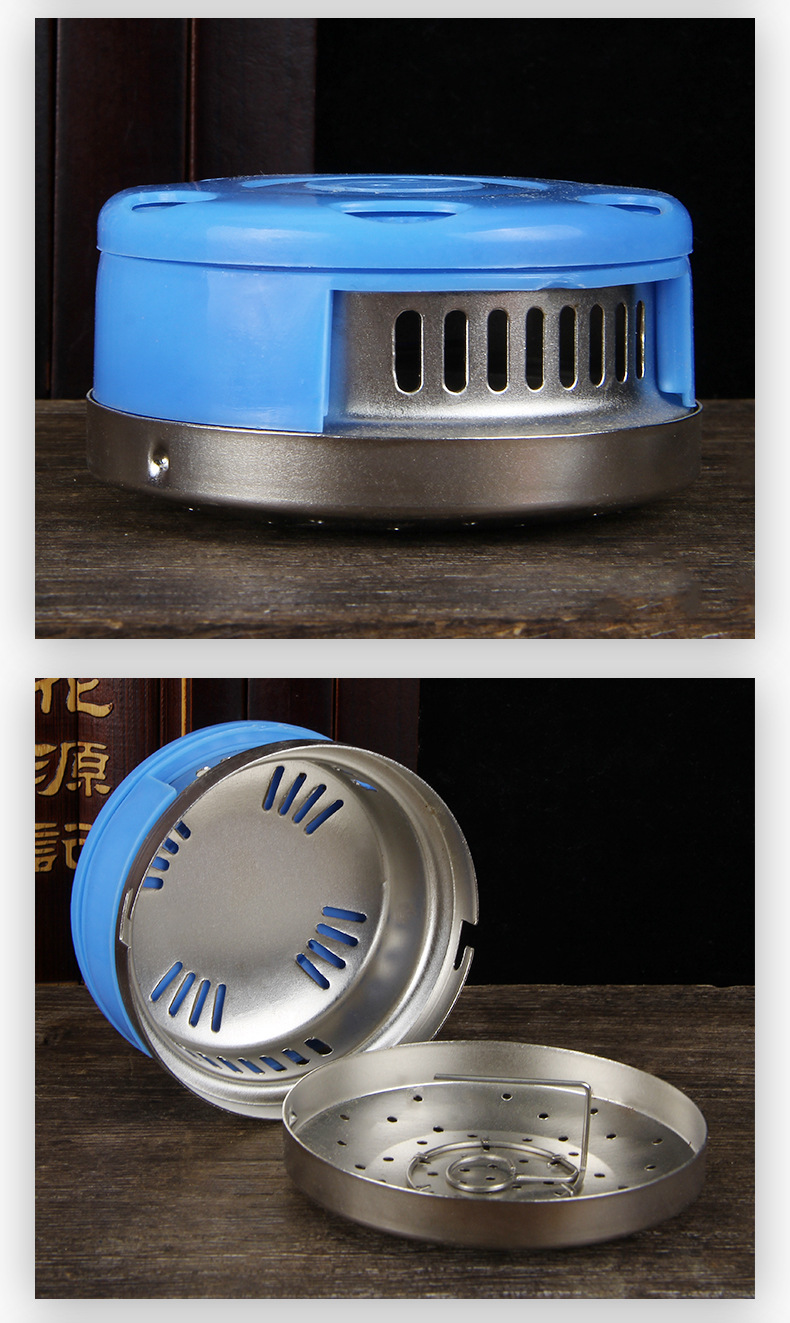 Stainless Steel Moxibustion Box Portable Warming Moxa Burner with Heat Shield Lid Single Hole 80g preparation