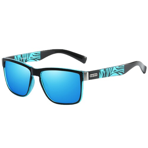 One piece of  mirror sunglasses with polarized sun lenses, square frame, outdoor use, colorful sunglasses, dropshipping available.