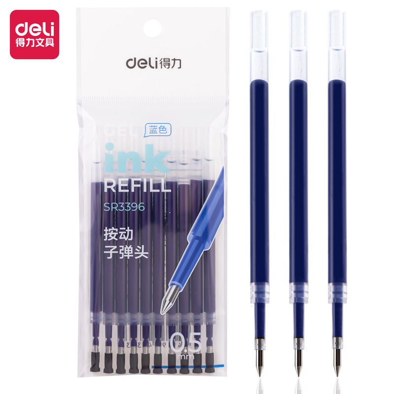 Repuestos para Bolígrafo de Gel Retráctil 0.5mm SR3396 Plástico Punta de Bala para Oficina