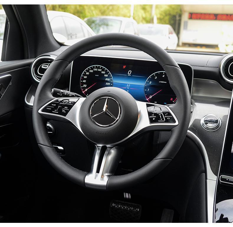 Mercedes-Benz steering wheel emblem for C200, E260, GLC300, A-Class, GLS, CLE, CLA, GLA, and GLB models