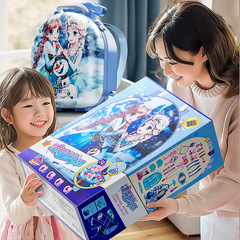 越境児童のままごとのスーツケースのアクセサリーの化粧台のおもちゃセットの女の子のスーツケースの幼稚園の誕生日の贈り物