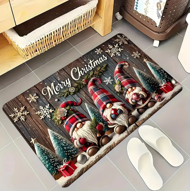 Amazon transfronterizo puerta de entrada alfombra de suelo de lana de cristal de Navidad alfombra de suelo de lana de cristal americana fácil de cuidar alfombra de pies resistente al desgaste image 19