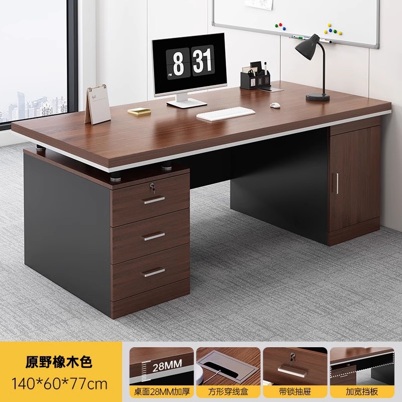 Mesa de oficina, mesa de jefe, mesa de oficina y silla, mesa de computadora para dos personas simple, mesa doméstica