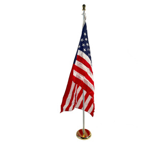 Cross-border high-quality aluminum indoor display flagpole socket flagpole conference room flagpole