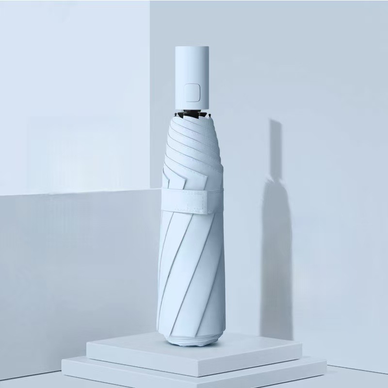 Paraguas totalmente automático, agrandado y engrosado, paraguas parasol, revestimiento negro, protección solar, plegable extragrande, resistente al viento, venta al por mayor personalizada, paraguas para días soleados y lluviosos.