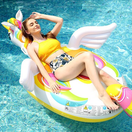 INTEX Adult and Kids Water Inflatable Flamingo, Dinosaur, Swan, Duck, Lobster, Unicorn Swim Rafts