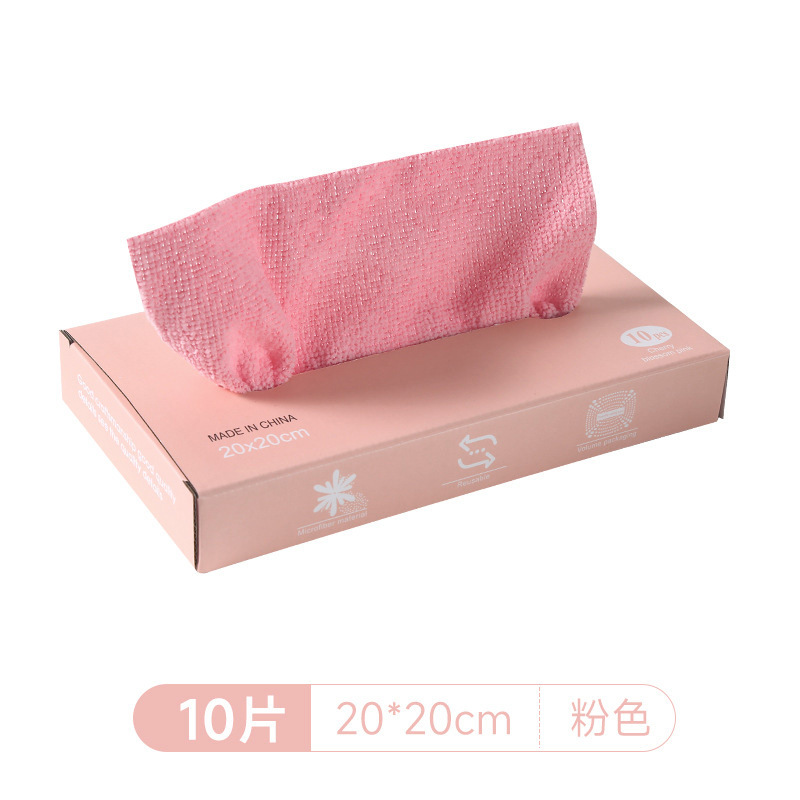 탈부착 가능한 주방걸레 10개/박스-핑크