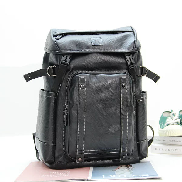 Trendy large-capacity backpack for men, business casual travel backpack, commuter laptop bag, Korean-style student schoolbag