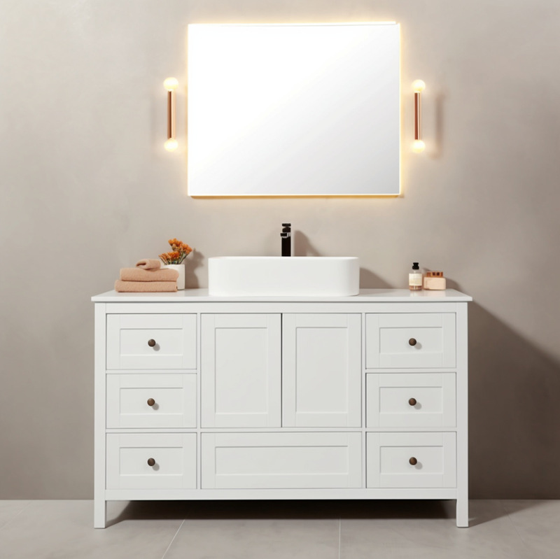 Foreign Trade Export White Bathroom Vanity High Quality Standard Bathroom Vanity Manufacturer Foreign Trade Export White Bathroom Vanity High Quality Standard Bathroom Vanity Manufacturer