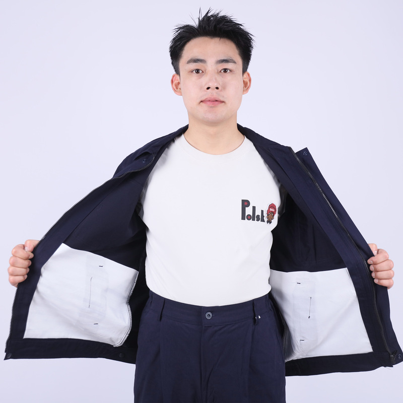 純綿作業服 メンズ 春秋セット 汚れに強く耐摩耗性 電気溶接服 快適で通気性のある機械修理工場作業服 労働保護服|undefined