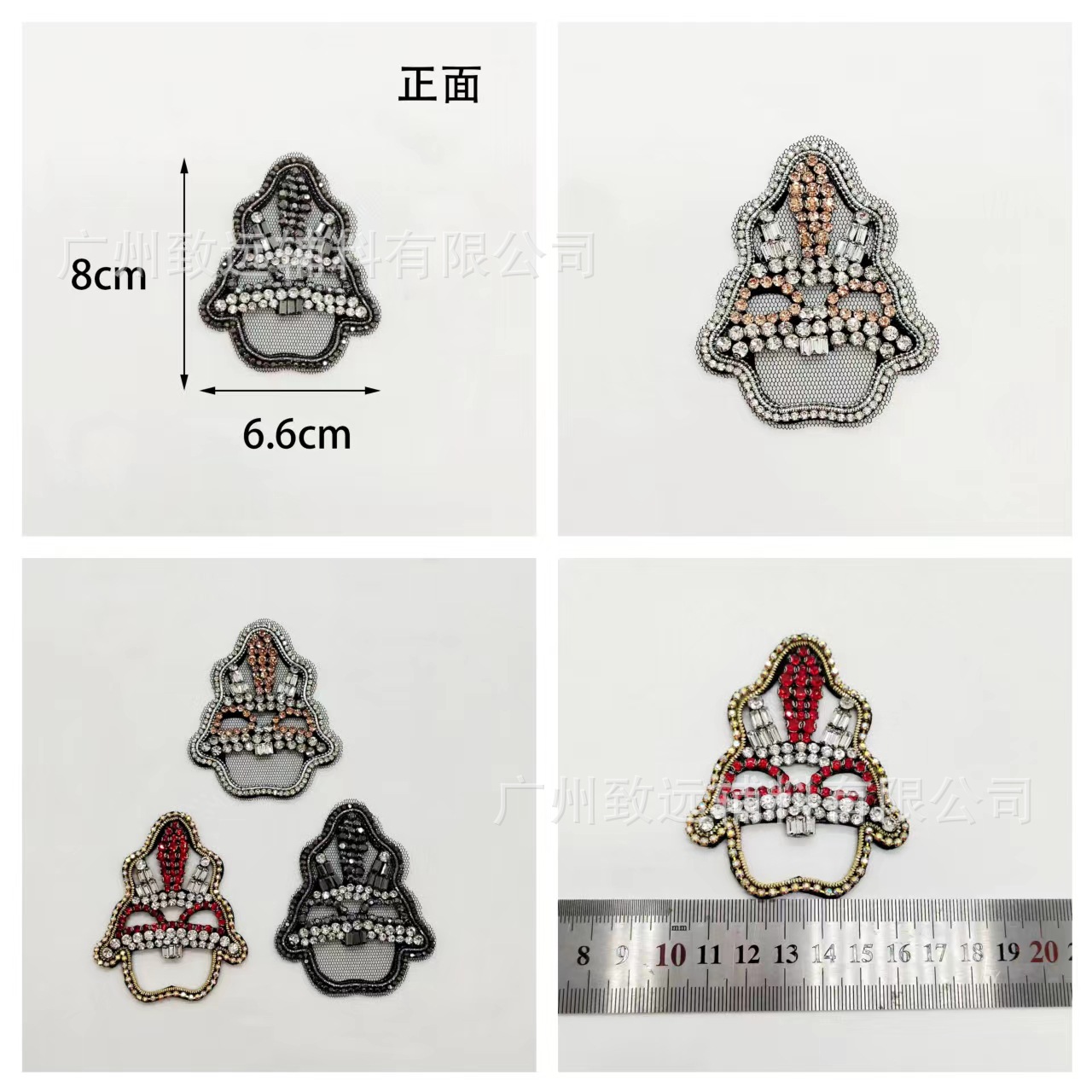 Parche de tela con cuentas de calavera 3D tridimensional, estilo europeo y americano, personalizado, para ropa DIY, venta al por mayor, moda transfronteriza image 1