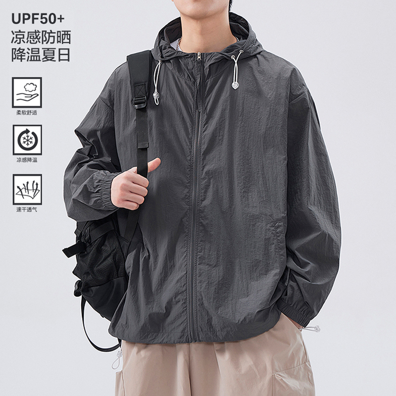 Outdoor Ice Silk Sun Protection Clothing for Men 2026 Summer Uv Protection Skin Clothing Jacket Summer Outdoor Fishing Sun Protection Clothing