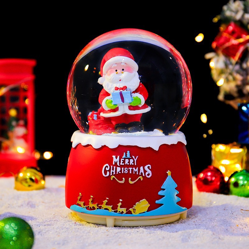 Nuevos regalos de Navidad luminosos bolas de cristal de nieve de agua decoraciones de Navidad al por mayor transfronterizas regalos para niños