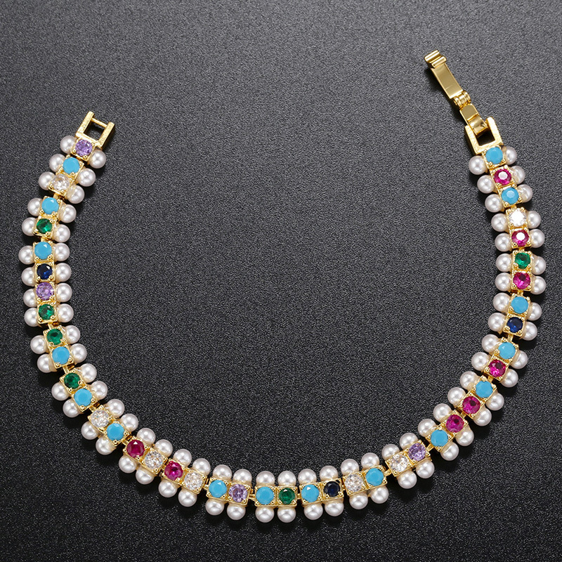 Luxurious Geometric Copper Plating Zircon Bracelets