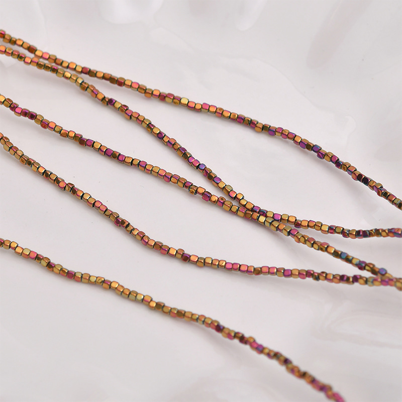 20g Weight Beads Jewelry Making Type 2*2mm Jewelry Making Size DIY Jewelry Accessories Classification 0.6mm Hole Size 210 Pieces Per Piece Quantity Hematite Material Geometric Pattern Plating Design Simple Style Style 210 Pieces Per Piece 2*2mm 0.6mm Hematite Geometric DIY Jewelry Accessories Beads 10